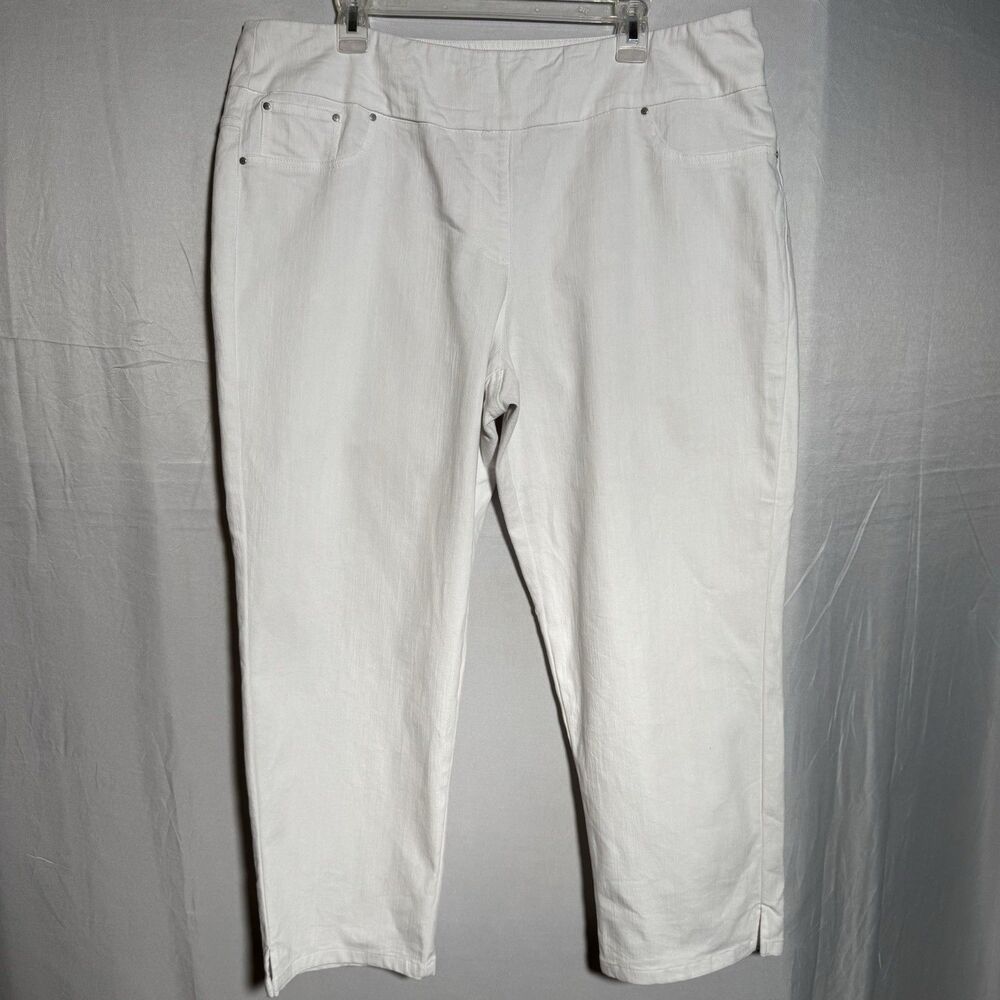 Ruby Rd. White Straight Leg Pants